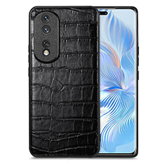 Handyhülle Hülle Luxus Leder Schutzhülle S01D für Huawei Honor 80 Pro 5G Schwarz