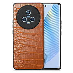 Handyhülle Hülle Luxus Leder Schutzhülle S01D für Huawei Honor Magic5 5G Braun