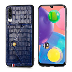 Handyhülle Hülle Luxus Leder Schutzhülle S01D für Samsung Galaxy A70 Blau