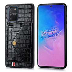 Handyhülle Hülle Luxus Leder Schutzhülle S01D für Samsung Galaxy A91 Schwarz