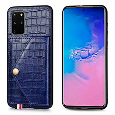 Handyhülle Hülle Luxus Leder Schutzhülle S01D für Samsung Galaxy S20 Plus 5G Blau