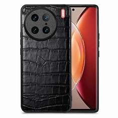 Handyhülle Hülle Luxus Leder Schutzhülle S01D für Vivo X90 Pro 5G Schwarz