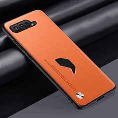 Handyhülle Hülle Luxus Leder Schutzhülle S02 für Asus ROG Phone 5 ZS673KS Orange