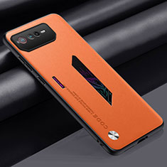 Handyhülle Hülle Luxus Leder Schutzhülle S02 für Asus ROG Phone 6 Orange