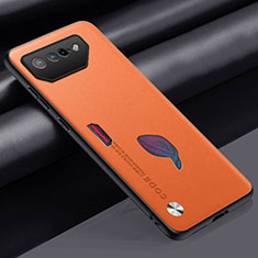 Handyhülle Hülle Luxus Leder Schutzhülle S02 für Asus ROG Phone 7 Ultimate Orange