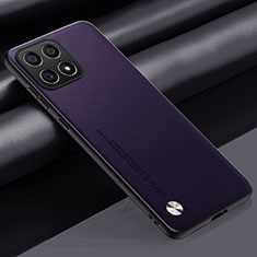 Handyhülle Hülle Luxus Leder Schutzhülle S02 für Huawei Honor X8b Violett