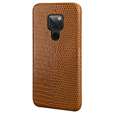 Handyhülle Hülle Luxus Leder Schutzhülle S02 für Huawei Mate 20 Braun