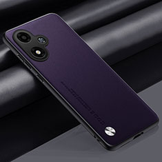 Handyhülle Hülle Luxus Leder Schutzhülle S02 für Oppo A2m 5G Violett