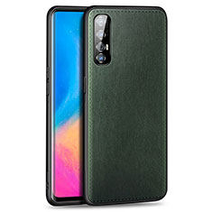 Handyhülle Hülle Luxus Leder Schutzhülle S02 für Oppo Reno3 Pro Grün