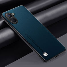 Handyhülle Hülle Luxus Leder Schutzhülle S02 für Realme 10S 5G Cyan