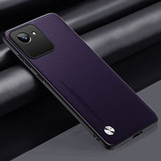 Handyhülle Hülle Luxus Leder Schutzhülle S02 für Realme C30 Violett