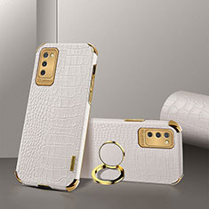 Handyhülle Hülle Luxus Leder Schutzhülle S02 für Samsung Galaxy A03s Weiß