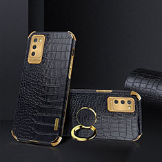 Handyhülle Hülle Luxus Leder Schutzhülle S02 für Samsung Galaxy F02S SM-E025F Schwarz