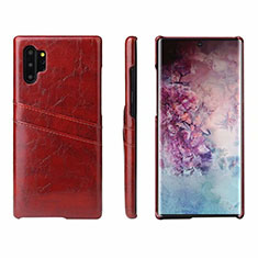 Handyhülle Hülle Luxus Leder Schutzhülle S02 für Samsung Galaxy Note 10 Plus Fuchsie