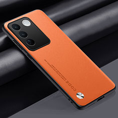 Handyhülle Hülle Luxus Leder Schutzhülle S02 für Vivo V27 Pro 5G Orange