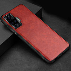 Handyhülle Hülle Luxus Leder Schutzhülle S02 für Vivo X50 Pro 5G Rot