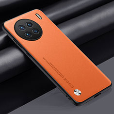 Handyhülle Hülle Luxus Leder Schutzhülle S02 für Vivo X90 5G Orange