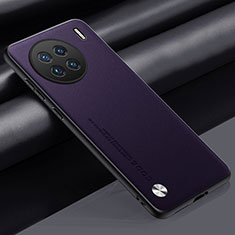 Handyhülle Hülle Luxus Leder Schutzhülle S02 für Vivo X90 Pro 5G Violett
