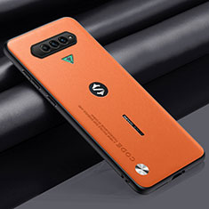 Handyhülle Hülle Luxus Leder Schutzhülle S02 für Xiaomi Black Shark 4 5G Orange