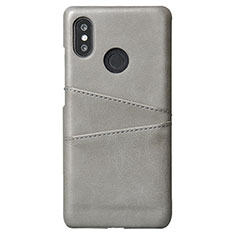 Handyhülle Hülle Luxus Leder Schutzhülle S02 für Xiaomi Mi 8 Grau