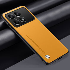 Handyhülle Hülle Luxus Leder Schutzhülle S02 für Xiaomi Redmi K70 5G Gelb