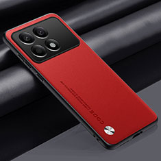 Handyhülle Hülle Luxus Leder Schutzhülle S02 für Xiaomi Redmi K70 Pro 5G Rot