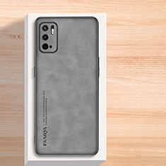 Handyhülle Hülle Luxus Leder Schutzhülle S02 für Xiaomi Redmi Note 10T 5G Grau