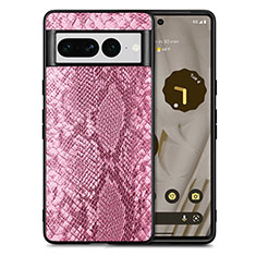 Handyhülle Hülle Luxus Leder Schutzhülle S02D für Google Pixel 7 Pro 5G Pink