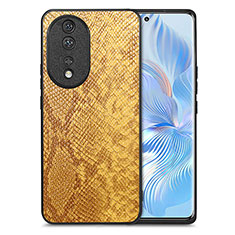 Handyhülle Hülle Luxus Leder Schutzhülle S02D für Huawei Honor 80 5G Gelb