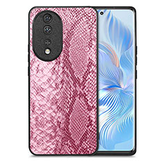 Handyhülle Hülle Luxus Leder Schutzhülle S02D für Huawei Honor 80 5G Rosa