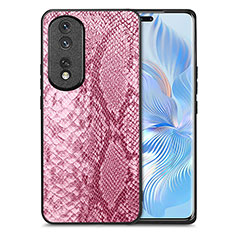 Handyhülle Hülle Luxus Leder Schutzhülle S02D für Huawei Honor 80 Pro 5G Rosa