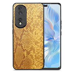 Handyhülle Hülle Luxus Leder Schutzhülle S02D für Huawei Honor 80 Pro Flat 5G Gelb