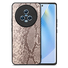 Handyhülle Hülle Luxus Leder Schutzhülle S02D für Huawei Honor Magic5 5G Hellbraun