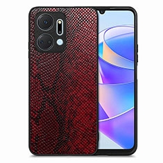 Handyhülle Hülle Luxus Leder Schutzhülle S02D für Huawei Honor X7a Rot