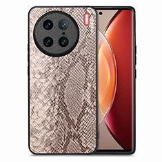 Handyhülle Hülle Luxus Leder Schutzhülle S02D für Vivo X90 Pro 5G Grau