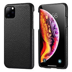 Handyhülle Hülle Luxus Leder Schutzhülle S03 für Apple iPhone 11 Pro Max Schwarz