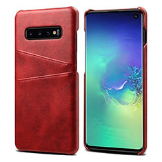 Handyhülle Hülle Luxus Leder Schutzhülle S03 für Samsung Galaxy S10 Rot