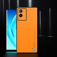 Handyhülle Hülle Luxus Leder Schutzhülle S03 für Vivo iQOO Z6x Orange