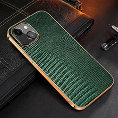 Handyhülle Hülle Luxus Leder Schutzhülle S04 für Apple iPhone 13 Mini Grün