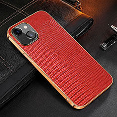 Handyhülle Hülle Luxus Leder Schutzhülle S04 für Apple iPhone 14 Plus Rot