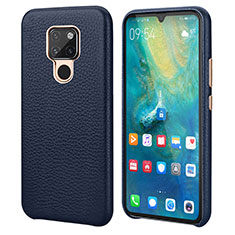 Handyhülle Hülle Luxus Leder Schutzhülle S04 für Huawei Mate 20 Blau