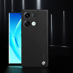 Handyhülle Hülle Luxus Leder Schutzhülle S04 für Oppo Reno8 Pro 5G Schwarz