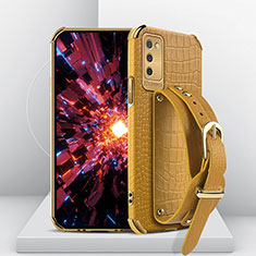 Handyhülle Hülle Luxus Leder Schutzhülle S04 für Samsung Galaxy A03s Gelb