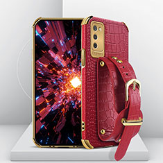 Handyhülle Hülle Luxus Leder Schutzhülle S04 für Samsung Galaxy A03s Rot
