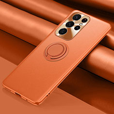 Handyhülle Hülle Luxus Leder Schutzhülle S04 für Samsung Galaxy S23 Ultra 5G Orange
