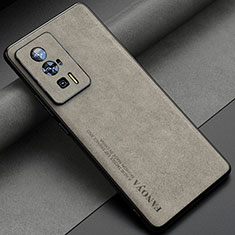 Handyhülle Hülle Luxus Leder Schutzhülle S04 für Xiaomi Poco F5 Pro 5G Grau