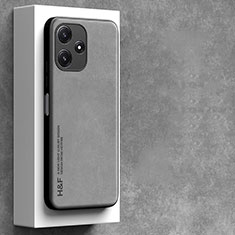 Handyhülle Hülle Luxus Leder Schutzhülle S04 für Xiaomi Poco M6 Pro 5G Grau