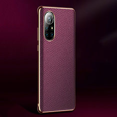 Handyhülle Hülle Luxus Leder Schutzhülle S05 für Huawei Nova 8 Pro 5G Violett