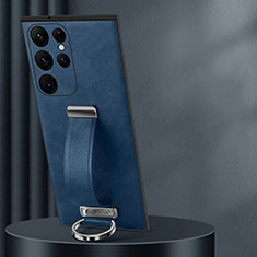 Handyhülle Hülle Luxus Leder Schutzhülle S05 für Samsung Galaxy S23 Ultra 5G Blau