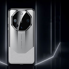 Handyhülle Hülle Luxus Leder Schutzhülle S06 für Huawei Mate 60 Pro Silber